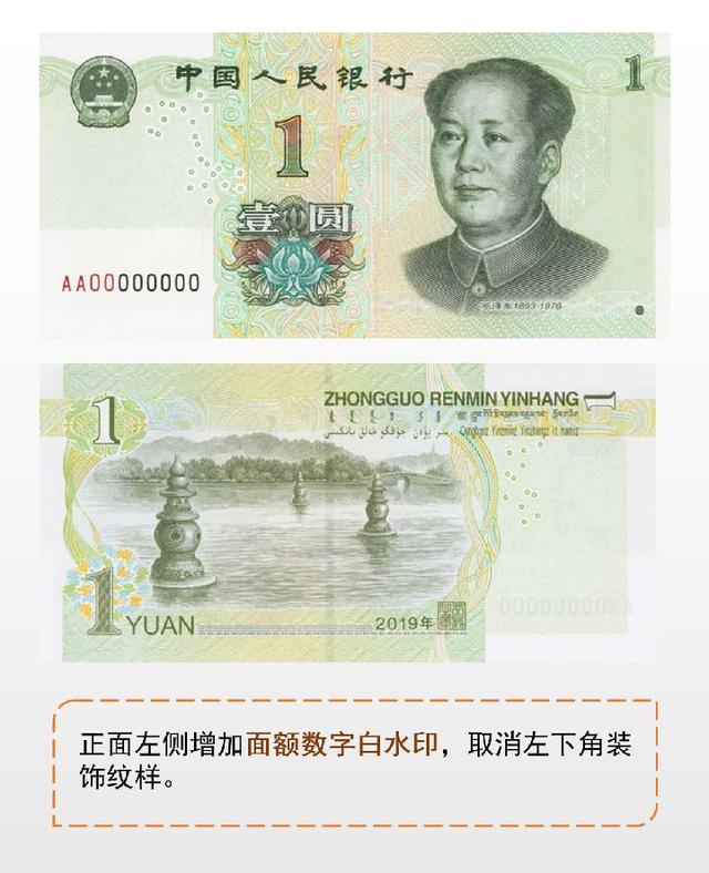 新版第五套人民幣公布 2019年8月30日起發行