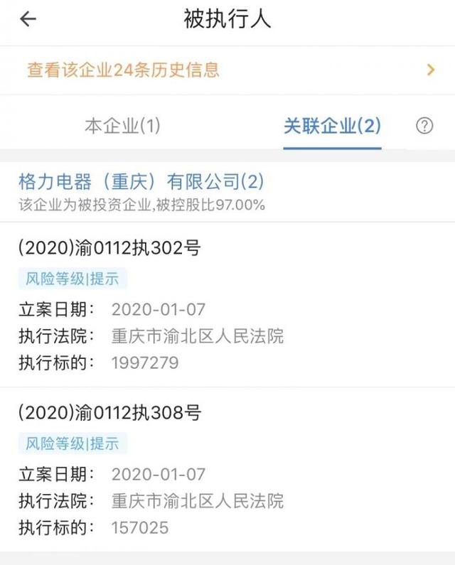 格力列為被執行人 真實情況是什么？