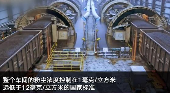 卸煤翻車機作業現場 真大型自動翻車現場